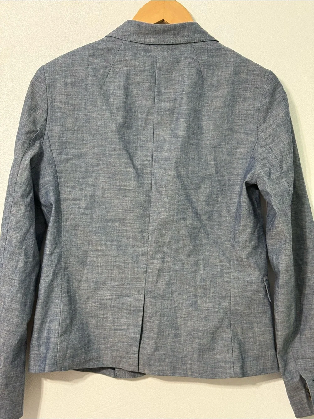 J. Crew Heathered Light Blue Linen-Blend Blazer